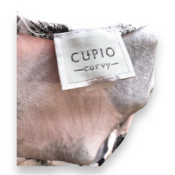 Women’s 2XL Cupid Curvy Black and White Palm Tree Top 18 20 2X XXL - Picture 9 of 9